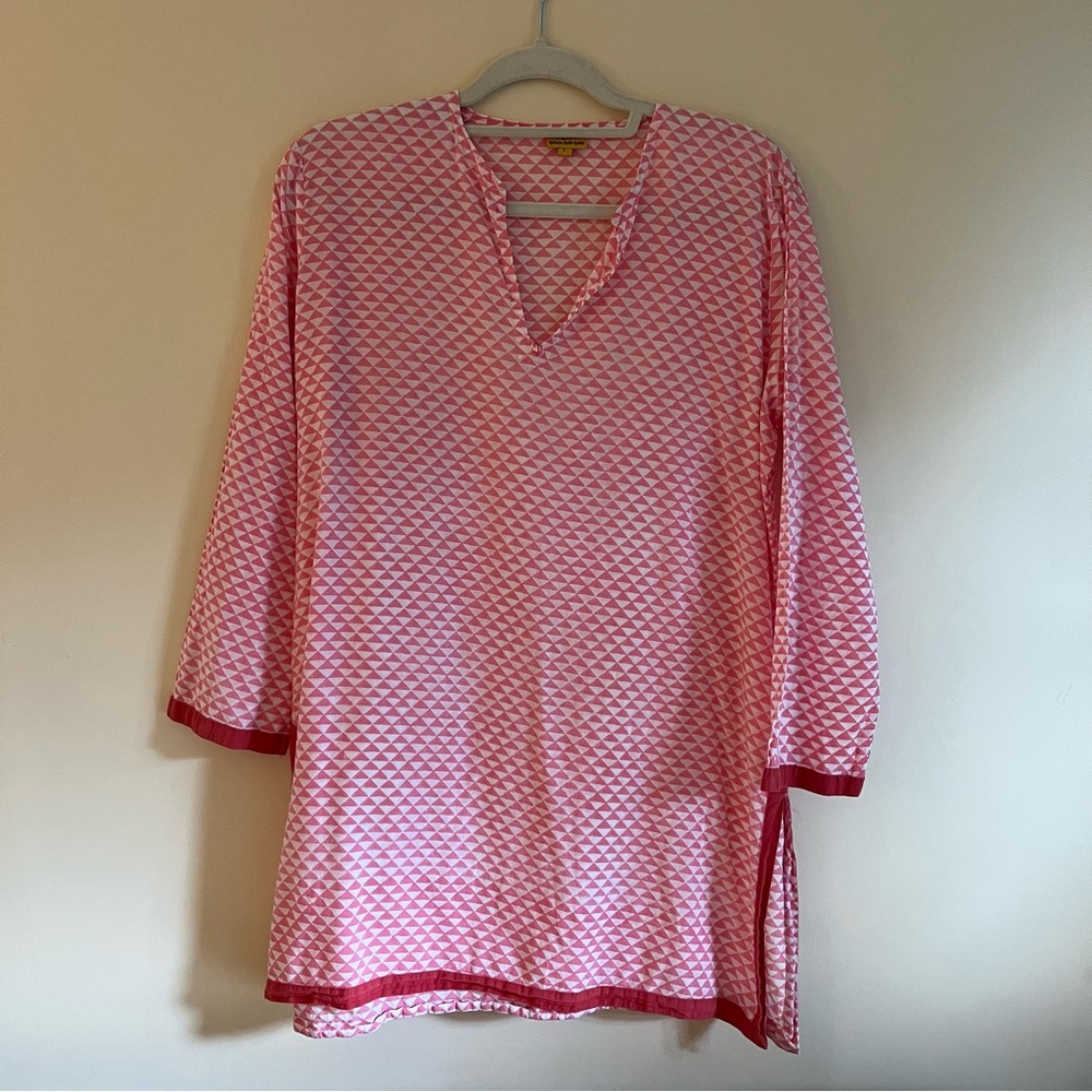 Roberta Roller Rabbit Pink and White Patterned Tunic